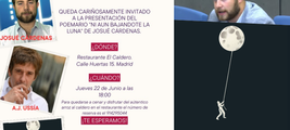 El Jueves presentación en Madrid del nuevo libro de SND Editores, el poemario de Josué Cárdenas: "Ni aun bajándote la luna"